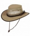 Conner Hats Crushable Waterproof Australian Canvas Outback Hat - Beige S - CC11996D4YH