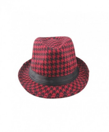 Dantiya Mens Plaid Fedoras Trilby in Men's Fedoras