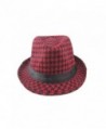 Dantiya Mens Plaid Fedoras Trilby in Men's Fedoras