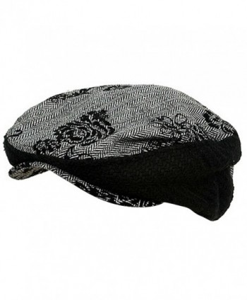 Embroidered Herringbone Ivy Hat-Black - CH111ZIFDIR