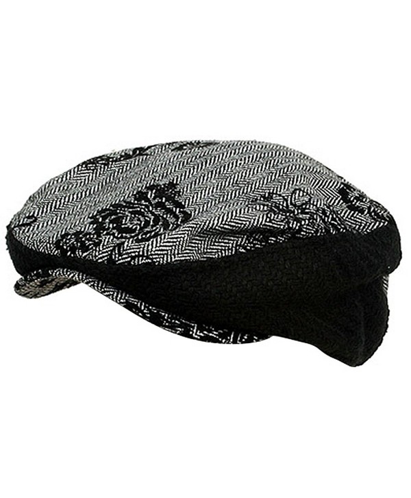Embroidered Herringbone Ivy Hat-Black - CH111ZIFDIR