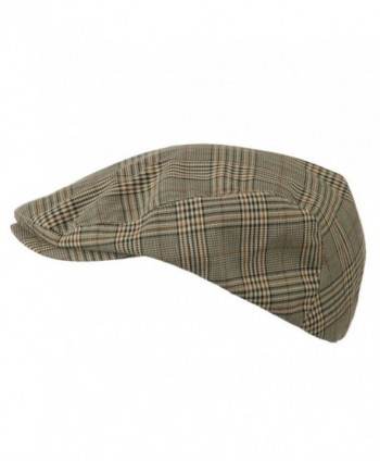 Mega Cap Khaki Plaid newsboy in Men's Newsboy Caps