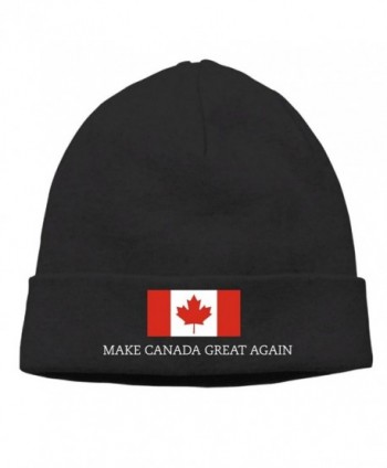 Sincerity-First Mens&Womens MAKE CANADA GREAT AGAIN FLAG Outdoor Daily Beanie Hat Skull Cap Black - Black - CE187R89D5C