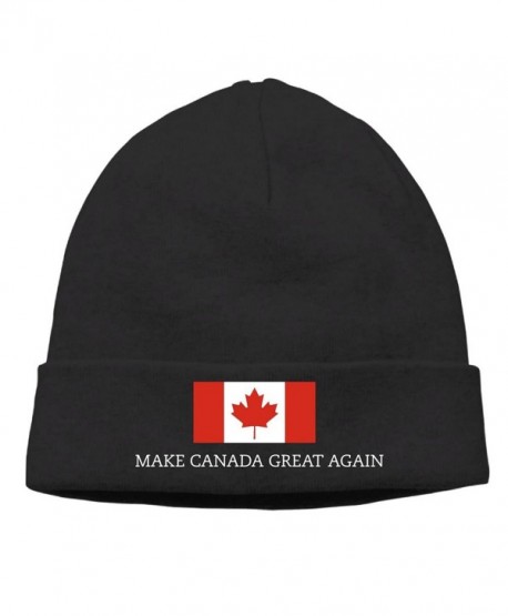 Sincerity-First Mens&Womens MAKE CANADA GREAT AGAIN FLAG Outdoor Daily Beanie Hat Skull Cap Black - Black - CE187R89D5C