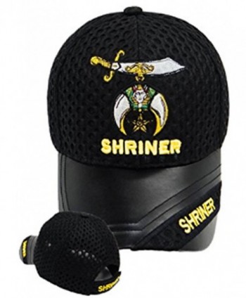 Buy Caps and Hats Shriner Baseball Leather Hat Masonic Mens One Size Black - CH11BSNNQVZ