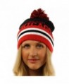 Unisex Team Sport 2ply Chunky Stretchy Knit Beanie Ski Hat Cap - Chicago - C511B5MHRHX