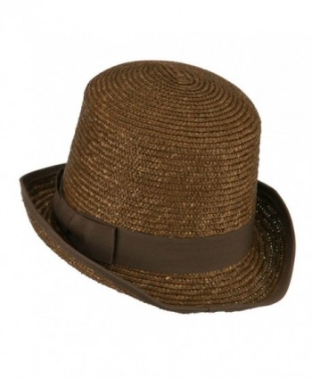 Wheat Braid Top Hat Fedora