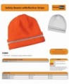 Safety Beanie Reflective Stripe Color in Men's Skullies & Beanies