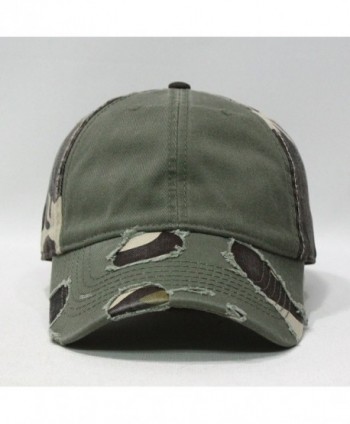 Camouflage Distressed Profile Baseball Adjustable