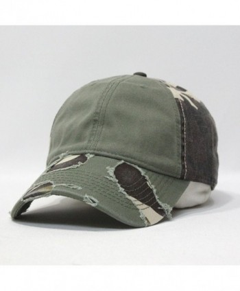 Camouflage Distressed Profile Baseball Adjustable in Men's Baseball Caps