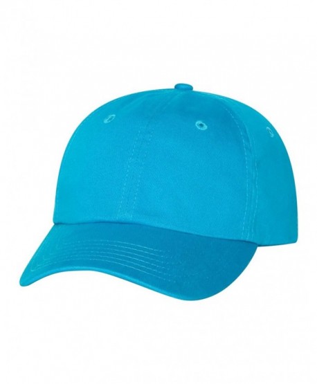 Classic Cotton Dad Hat Adjustable Plain Cap. Polo Style Low Profile -Unstructured - Neon Blue - C611WIGDZIZ