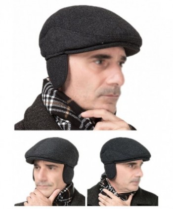 LAN GO Classic Gentleman Earflap Circumference in Men's Skullies & Beanies