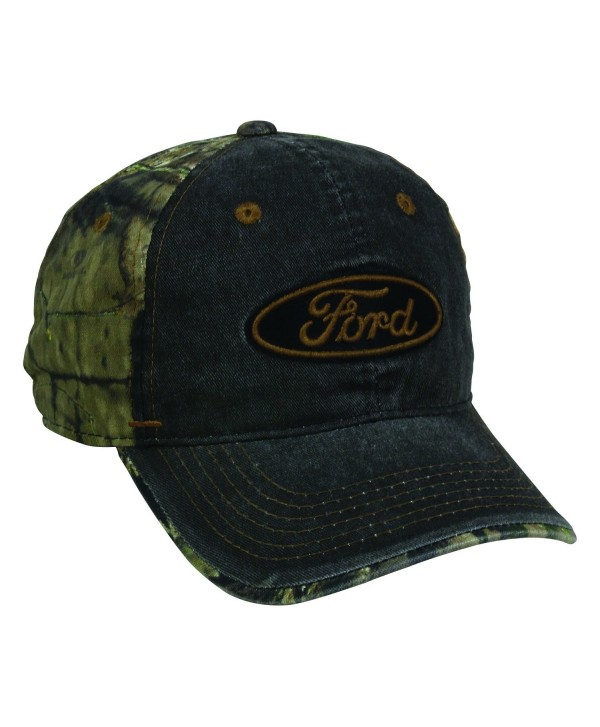 Ford Black Mossy Oak Break Up Country Fatigue Green Logo Cap Hat 179-Black / Realtree Xtra-One Size Fits Most - C917Z6MR2Q0