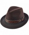 SANTANA FEDORA TWO TONE WITH BRAID HAT - Brown - CV12NH9JBI2