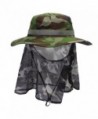 Home Prefer Outdoor Men's Sun Hat Wide Brim Neck Flaps UPF 50+ Fishing Hat - Army Green - CJ12DTPBEN1