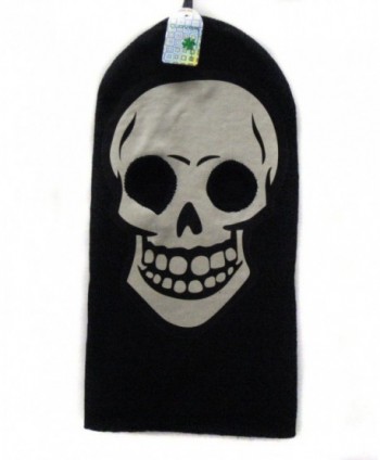 White Skeleton Face Gothic Beanie in Men's Balaclavas