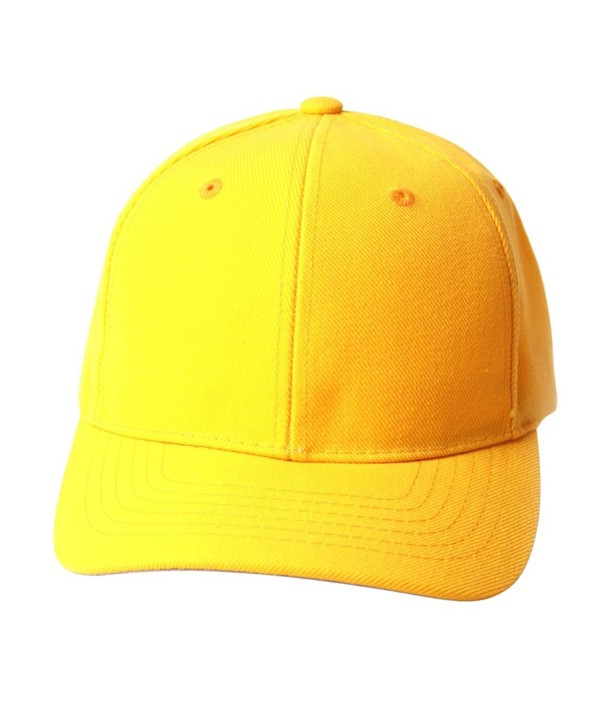 TopHeadwear Solid Yellow Adjustable Hat - CV111GX2Y8N