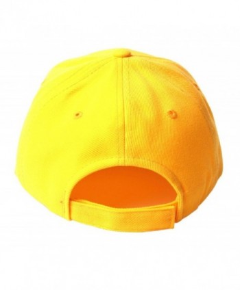 TopHeadwear Solid Yellow Adjustable Hat in Men's Baseball Caps