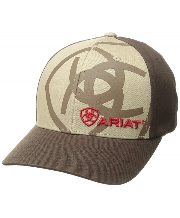 Ariat Men's Tan Corner Shadow Logo Hat - Tan - CI11L4MDVKL