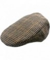 Mens Wool Blend Houndstooth Ivy Golf Driver Hat Irish Hunting Gatsby Flat Cap - CR1297HA2KF