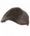 Men's Winter Fall Faux Leather Duckbill Ivy Driver Cabbie Cap Hat - Brown - CP11H6K1KHL