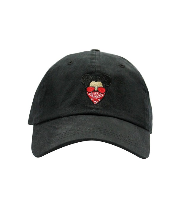 Mask Mouse Dad Hat Cotton Baseball Cap Polo Style Low Profile 5 Colors - Black - CW185SDSO49