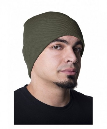 Mato & Hash 100% Fine Wool Watch Cap - Olive Drab - C912NUV5YD9