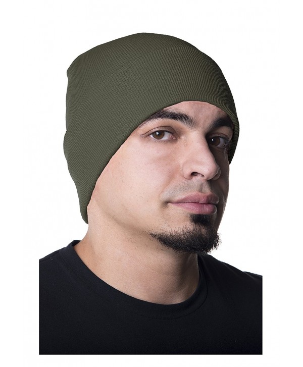 Mato & Hash 100% Fine Wool Watch Cap - Olive Drab - C912NUV5YD9