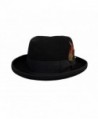 Men's Wool Felt Godfather Fedora Hat Black - CG11UB94C8D