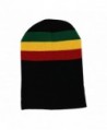 Mens Rasta Long Beanie Black in Men's Skullies & Beanies