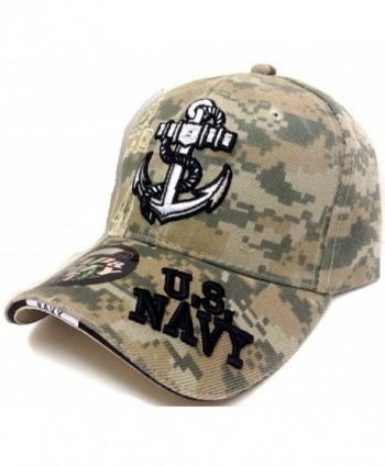 Anchor United States Navy 3D Embroidered Baseball Cap Hat - Camo - CH185CGO98K