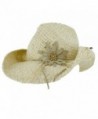 Peter Grimm Ltd Women's Calico Flower Straw Cowgirl Hat - Pgd4023-Tea-O - Natural - CJ11CP3UXQ3