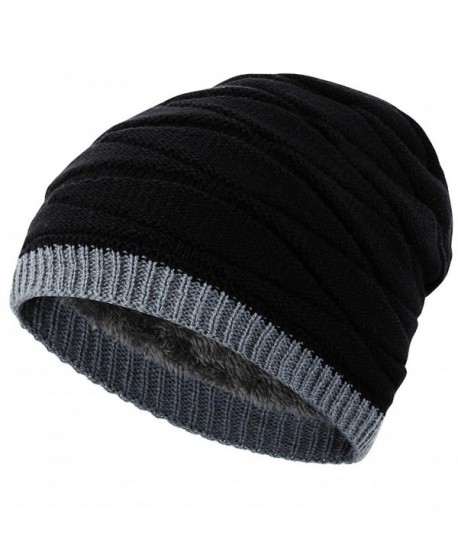 Novawo Womens Trendy Pom Pom Hat Fleece Lined Beanie Winter Warm Knit Hats Slouchy
