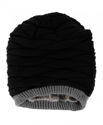 Novawo Thicken Fleece Lining Slouchy in Men's Skullies & Beanies