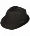 Van Heusen Men's Twill Herringbone Fedora Hat- Lightweight - Black - CO184T546QR