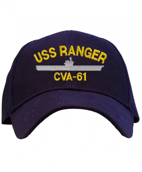 USS Ranger CVA-61 Embroidered Baseball Cap - Navy - CV11FVIJDSX