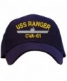 USS Ranger CVA-61 Embroidered Baseball Cap - Navy - CV11FVIJDSX