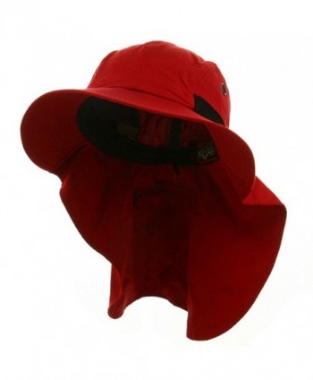 Big Size UV 45+ Extreme Condition Flap Hat - Red - CI111C6HUUL