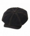 WITHMOONS Denim Cotton newsboy Hat Baker Boy Beret Flat Cap KR3613 - Black - C9183GGKQZO