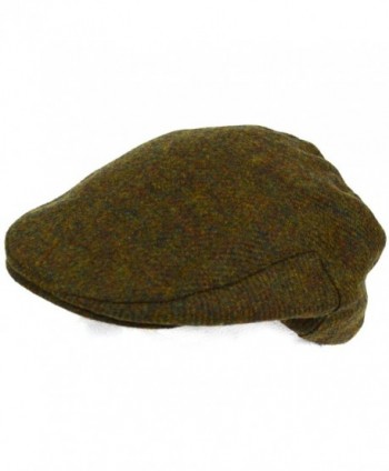 Mens Shooting / Flat / Peak Cap. 100% Pure Wool. Made in Irish Woolen Mill. Green Moss - CU11NIWJ1UT