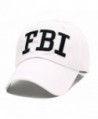 FBI Hats GEANBAYE 100% Cotton and Police Agent Hats For Men and Women - White - CP184MQCUK8