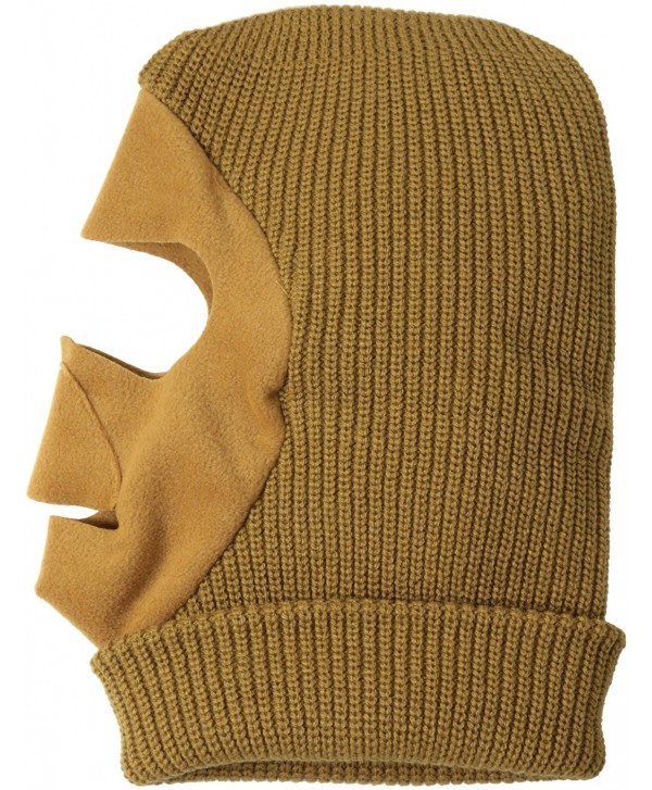 Quietwear Men's Knit Fleece Facemask - Duck Brown - C411FC5VOC3