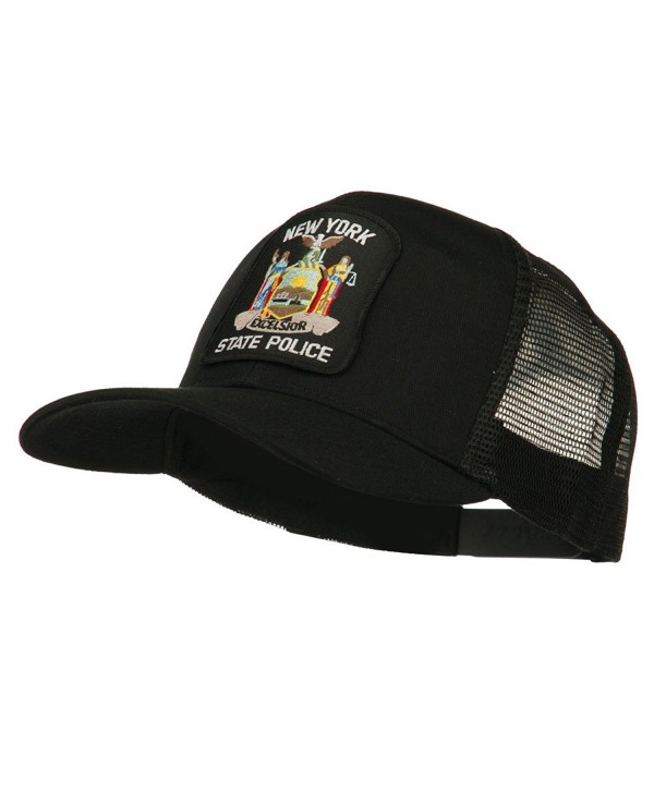 New York State Police Patched Mesh Back Cap - Black - CB11ND5873X