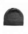 Charcoal Gray Pure 100% Cashmere Beanie Hat Unisex - C9117DVCQ71