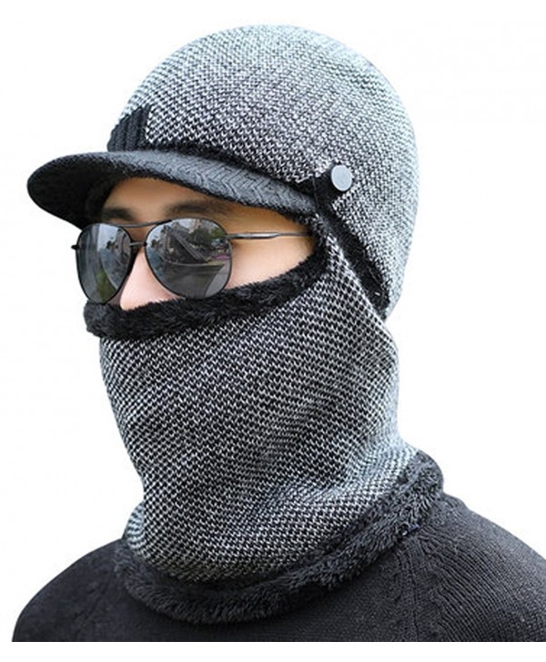 Yosang Windproof Ski Mask Warm Knitted Beanie Hat Cap 