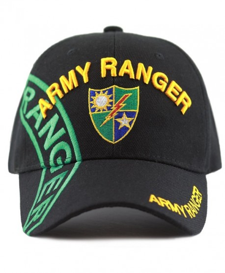 The Hat Depot Official Licensed Army Ranger Baseball Cap - Black - C5185XI7QD4