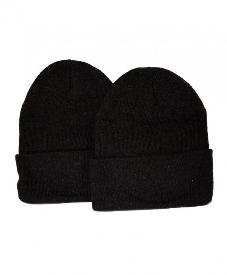 Great Deals! 2 Pack Knit Beanies / Black - CO110PFRME9