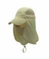 Surblue Quick-Drying Outdoor Cap UV Protection Sun Hats Fishing Hat Neck Face Flap Hat UPF50+ - Khaki - CA17Z3YIK3L