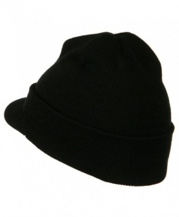 Cuff Knitted Beanie Visor Bill