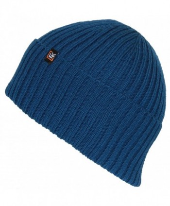 Evolution Knitwear Men's or Women's 100% Wool Rib Knit Beanie Hat - Williamsburg Blue - CK183C003DH